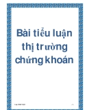 Bài tiểu luận thị trường chứng khoán