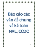 Báo cáo các vấn đề chung về kế toán NVL, CCDC