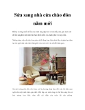 Sửa sang nhà cửa chào đón năm mới  