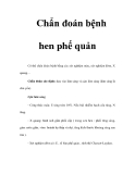 Chẩn đoán bệnh hen phế quản  