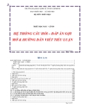 HỆ THỐNG CÂU HỎI – ĐÁP ÁN GỢI MỞ & HƯỚNG DẪN VIẾT TIỂU LUẬN