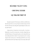 BÀI HỌC NGÀN VÀNG - CHƯƠNG XXXIII  
