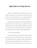 Nghệ thuật vun trồng tình yêu   