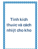 Tính kích thước và cách nhiệt cho kho