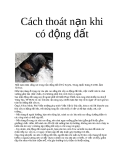 Cách thoát nạn khi có động đất