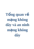 Tổng quan về mạng không dây và an ninh mạng không dây