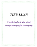 Tiểu luận: Vấn đề Quyền sở hữu trí tuệ trong nhượng quyền thương mại