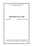 Hợp đồng ủy quyền bàn giao và tiếp nhận bất động sản