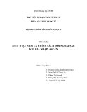 Tiểu luận " VIỆT  NAM VÀ CHÍNH SÁCH ĐỐI NGOẠI SAU KHI GIA NHẬP ASEAN "