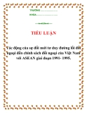 Tiểu luận " Tác động của sự đổi mới tư duy đường lối đối ngoại đến chính sách đối ngoại của Việt Nam với ASEAN giai đoạn 1991- 1995 "