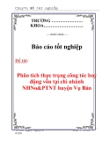 Luận văn: "phân tích thực trạng công tác huy động vốn tại chi nhánh NHNo&PTNT huyện Vụ Bản "