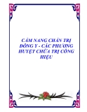 CẨM NANG CHẨN TRỊ ĐÔNG Y - CÁC PHƯƠNG HUYỆT CHỮA TRỊ CÔNG HIỆU