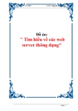 Đồ án: Tìm hiểu về các web server thông dụng