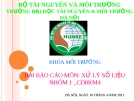 Báo cáo: Xử lý số liệu