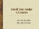 Bài giảng về THUẾ THU NHẬP CÁ NHÂN