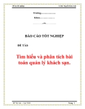 Báo cáo tốt nghiệp: Phân tích bài toán quản lý khách sạn