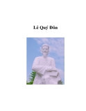  Tìm hiểu về nhân vật Lê Quý Đôn  