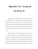 Đặng Huy Trứ - tác gia lớn của thế kỷ 19   