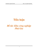 Tiểu luận: Tìm hiểu một số khu công nghiệp
