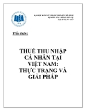Tiểu luận: Thuế thu nhập tại Việt Nam - Thực trạng và giải pháp