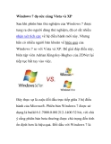 Windows 7 đọ sức cùng Vista và XP