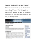 Tạm biệt Windows XP, xin chào Window 7