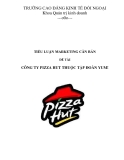 ĐỀ TÀI:  CÔNG TY PIZZA HUT THUỘC TẬP ĐOÀN YUM!