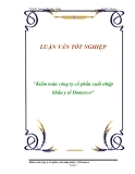 Luận văn: "Kiểm toán công ty cổ phần xuất nhập khẩu y tế Domesco"