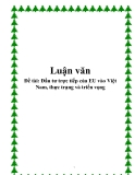 Đầu tư trực tiếp của EU vào Việt Nam, thực trạng và triển vọng