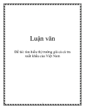 Đề tài: tìm hiểu thị trường giá cả cá tra xuất khẩu của Việt Nam