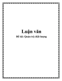 Đề tài: Quản trị chất lượng