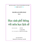 Tiểu luận môn tâm lí học: Học sinh phổ thông với môn học lịch sử