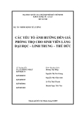 Tiểu luận: Các yếu tố ảnh hưởng đến giá phòng trọ cho sinh viên làng đại học - Linh Trung - Thủ Đức