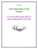 Tiểu luận kinh tế môi trường: Các biện pháp giảm thiểu ô nhiễm không khí ở Hà Nội