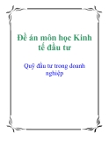 Đề án môn học Kinh tế đầu tư: Quỹ đầu tư trong doanh nghiệp