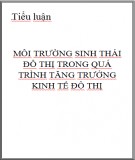 Tiểu luận: Môi trường sinh thái đô thị trong quá trình tăng trưởng kinh tế đô thị