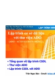 Bài giảng Lập trình Windows: Lập trình cơ sở dữ liệu với thư viện ADO