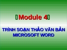 TRÌNH SOẠN THẢO VĂN BẢN MICROSOFT WORD