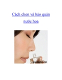 Cách chọn và bảo quản nước hoa