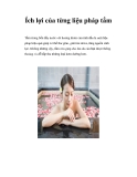 Ích lợi của từng liệu pháp tắm 