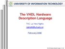 The VHDL Hardware Description Language