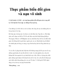Thực phẩm biến đổi gien và nạn vô sinh