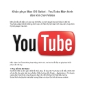 Khắc phục Mac OS Safari - YouTube Màn hình đen khi chơi Video