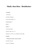 Thuốc chen Beta - Betablocker 