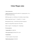 Giảm Magne máu 
