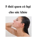 5 thói quen có hại cho sức khỏe