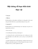 Hội chứng rối loạn thần kinh thực vật 