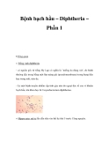 Bệnh bạch hầu – Diphtheria – Phần 1 