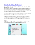 Chia ổ đĩa không cần Format