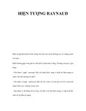 HIỆN TƯỢNG RAYNAUD 